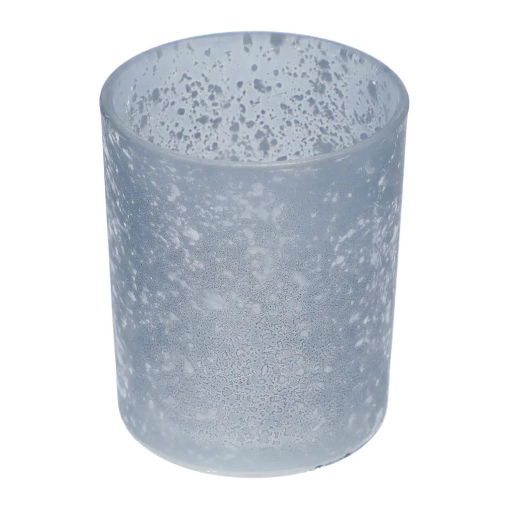 Portavelas Escarchado Decorativo (Set de 2)