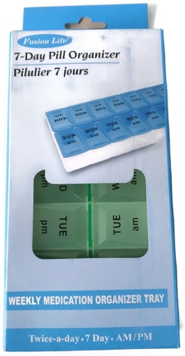 Organizador de pastillas semanal de 7 días - Dispensador de medicamentos diario